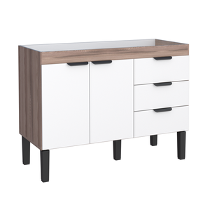 Balcão MDF para Pia Flamingo 1,20 m Tamarindo/Branco Cozimax