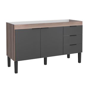 Balcão MDF Flamingo para Pia 2,00 Metros Tamarindo/Preto