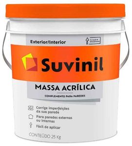 Massa Acrílica 25 Kg Exterior e Interior Balde Massa Acrílica 25 Kg Exterior e Interior Balde
