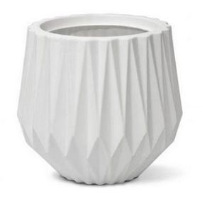 Vaso Origami Redondo 22 Branco