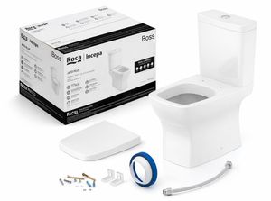 Vaso Sanitário Caixa Acoplada Kit Instalação Boss Branco