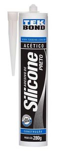 Adesivo Silicone Acético 280G Preto