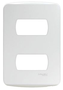 Placa 4x2 Miluz com Suporte 2 Postos Branca