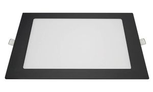 Painel Led Embutir Quadrado 22,5x22,5 18W 3000K Preto