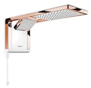 Chuveiro Ducha Acqua Duo 220V 6800W Branco Rose Gold