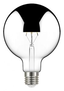 Lâmpada Led Filamento Defletora Espelhada Globo 3W G125 Prata