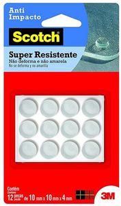 Protetor Anti Impacto Incolor 10x10x4mm 12 Unidades