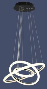 Pendente Orbital Triplo Preto 40cm 49W 3000K
