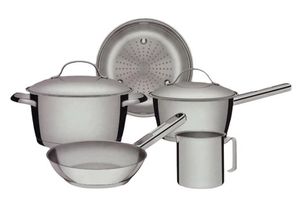 Conjunto Panelas Aço Inox 5 Peças Allegra Conjunto Panelas Aço Inox 5 Peças Allegra