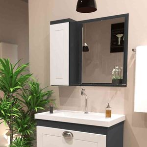 Espelheira Veneza 60cm Branco Retrô