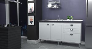 Gabinete Retrô Branco/Onix 1,44 Metros