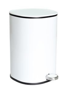Lixeira Multiuso 5 Litros Redonda com Pedal Branca