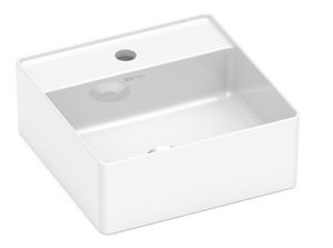 Cuba Apoio Quadrada com Mesa 350x350mm Platinum P4 Branca
