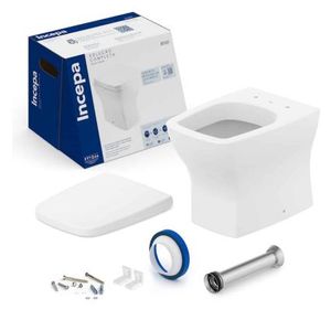 Bacia Convencional e Assento Termofixo Boss Branco e Kit de Instalação