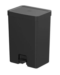Lixeira com Pedal Trium 30 Litros Duplo Compartimento Preto