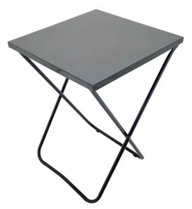 Mesa Dobrável Itália Adulto em Aço Preto