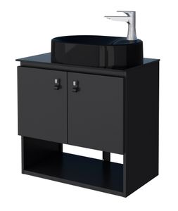 Gabinete em Aço Baru 60cm Preto