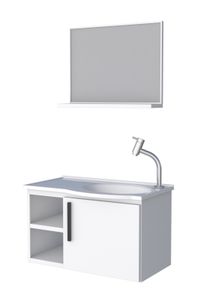 Kit Para Banheiro Aço Caju Branco