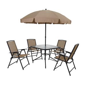 Conjunto Mesa com 4 Cadeiras e Guarda-Sol Acapulco
