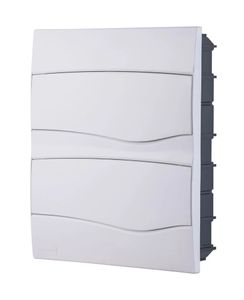 Quadro Distribuição Embutir Para 24 DIN ou 16 NEMA Porta Branca