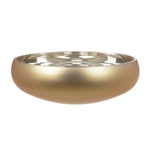Vaso Bacia Vidro 0,5cm Dourado 10cm