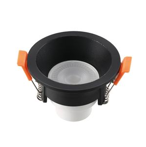 Spot Led Embutir Recuado Redondo MR16 6W Bivolt 6.500K Preto