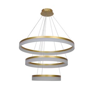 Pendente Led ACR-201D 3 Arcos 82W 3.500K Dourado