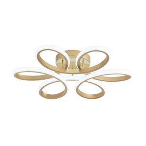 Luminária Plafon Sobrepor LP-S002D 48W 3 em 1 Dourado