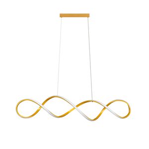 Pendente Led Space Vórtex 60W 3.000K Bivolt Dourado