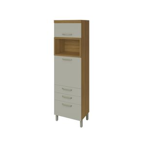 Paneleiro Princesa 2 Portas 3 Gavetas MDF 64 cm Freijó/Off-White