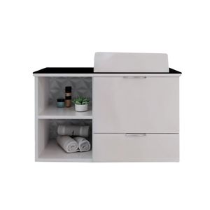 Gabinete Banheiro com Cuba Mari 65cm Branco