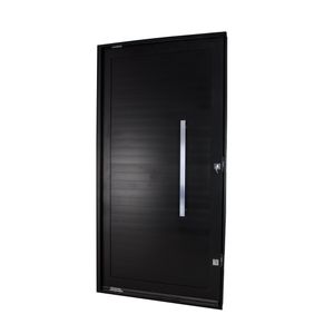 Porta Lambri Pivotante com Puxador Reto e Fechadura Eletrônica 115x227,5cm Esquerda Black