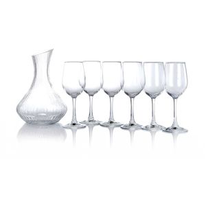 Jogo Decanter 1,7 Litros e 6 Taças Vinho 315ml