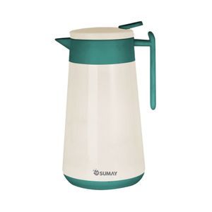 Garrafa Térmica Paris 1 Litro Branca/Verde