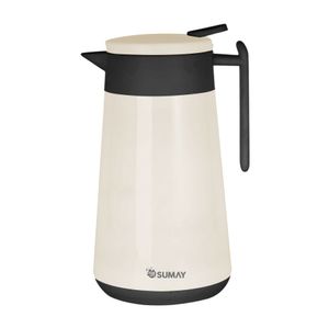 Garrafa Térmica Paris 1 Litro Preta/Branca