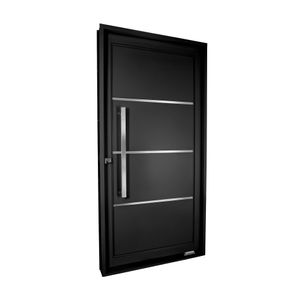 Porta Pivotante Ideal Social 105x217cm com Friso Black Esquerdo