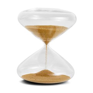 Ampulheta em Vidro 20x16cm Areia Dourada