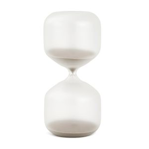 Ampulheta em Vidro 18x8,5cm Areia Bege