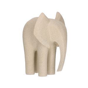 Escultura em Poliresina Elefante Bege Grande