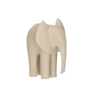 Escultura em Poliresina Elefante Bege Médio