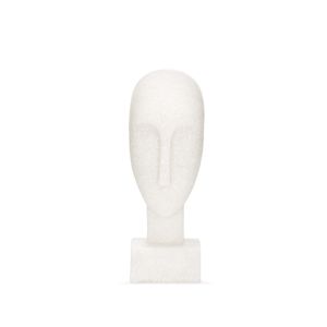 Escultura em Poliresina Face Branca Tamanho Médio