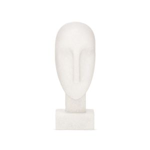 Escultura em Poliresina Face Branca Tamanho Grande