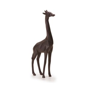 Escultura em Poliresina Girafa Preto Grande
