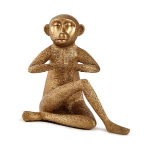 Escultura em Poliresina Macaco Yoga Postura de Oração
