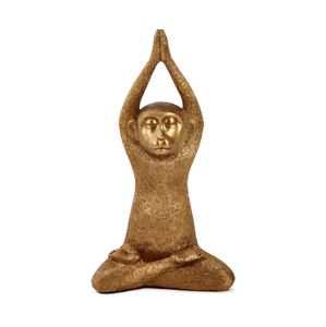 Escultura em Poliresina Macaco Yoga Postura de Alongamento