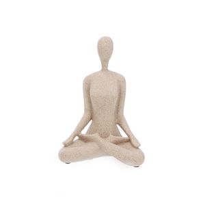 Escultura em Poliresina Yoga Postura de Lótus
