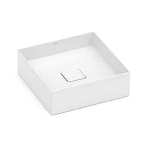 Cuba Apoio Quadrada 35x35cm sem Mesa T4 Terra Branco Cuba Apoio Quadrada 35x35cm sem Mesa T4 Terra Branco