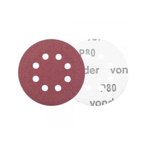 Disco de Lixa 80x125mm com Velcro Pacote 10 Unidades