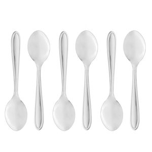 Conjunto com 6 Colheres de Chá Aço Inox 13cm Gastro