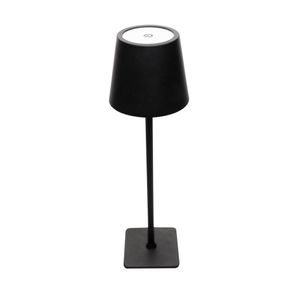 Luminária de Mesa Led Metal 3 Tons USB Elegance 38cm Preto